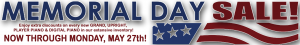 Memorial Day Piano Sale Utah