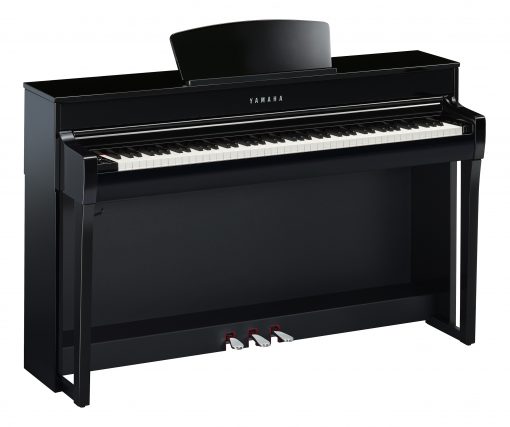 Angled View of Clavinova CLP-735 in Polished Ebony