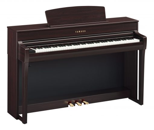 Beautiful Rosewood Yamaha Clavinova CLP-745 angled view