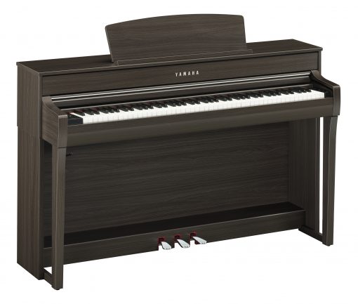 Dark Walnut CLP-745 Yamaha Clavinova in Angled View