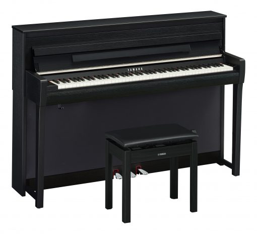 Yamaha Clavinova CLP-785 Matte Black Digital Piano Angle View