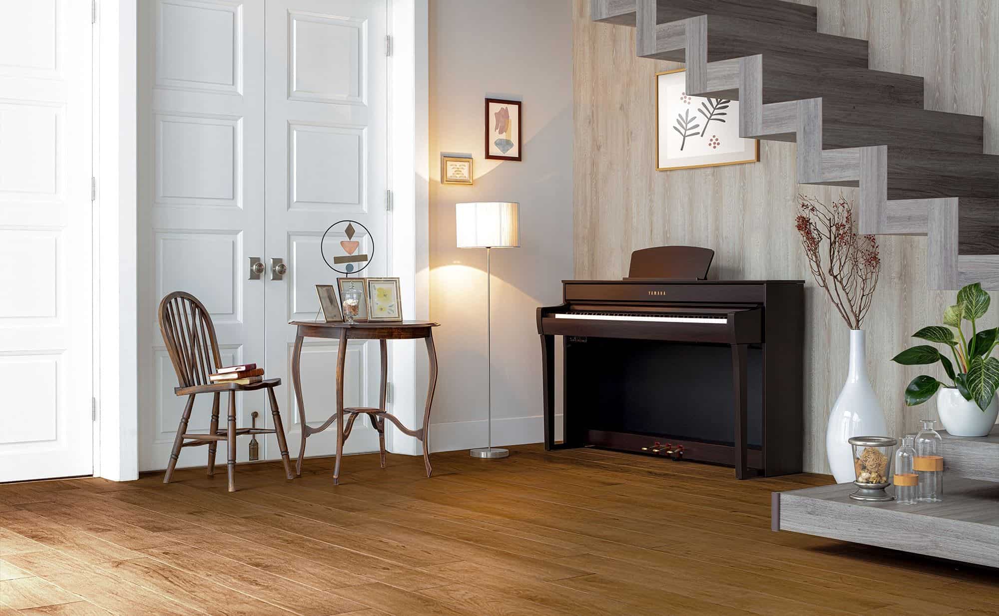 Photo of Yamaha Clavinova Digital Piano in Living Room Photo of Yamaha Clavinova Digital Piano in Living Room