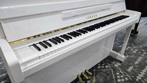 Like New Yamaha b2 Polished White Upright Piano St George Piano Gallery
