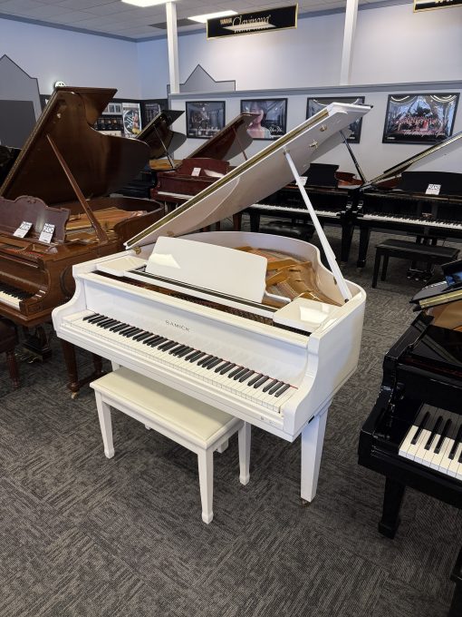 Excellent Condition Preowned Samick White Baby Grand Piano - Murray - Image 2